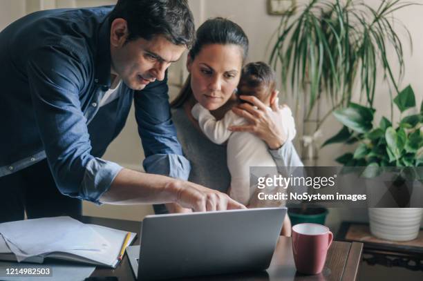 working from home due to covid-19 pandemic - accidents and disasters stock pictures, royalty-free photos & images