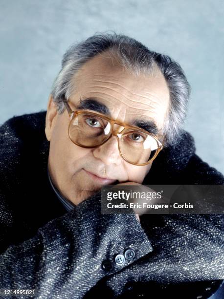 Musician Michel Legrand poses during a portrait session on March 14, 1996 in Paris, France.