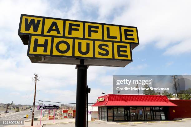 Waffle House restaurant sits closed after the restaurant chain closed at least 420 locations due to the COVID-19 crisis on March 26, 2020 in...