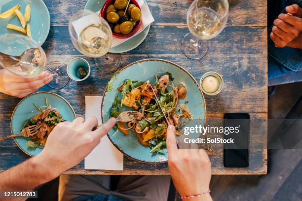 chicken salad for lunch - eating yummy stock pictures, royalty-free photos & images