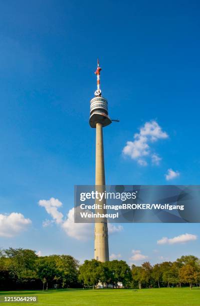 donauturm in the donaupark, vienna, austria - donauturm stock pictures, royalty-free photos & images