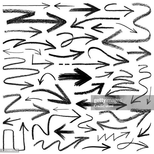 arrows - chalk arrow stock illustrations
