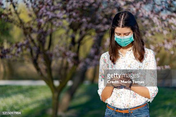 girl with a mask - coronavirus croatia stock pictures, royalty-free photos & images