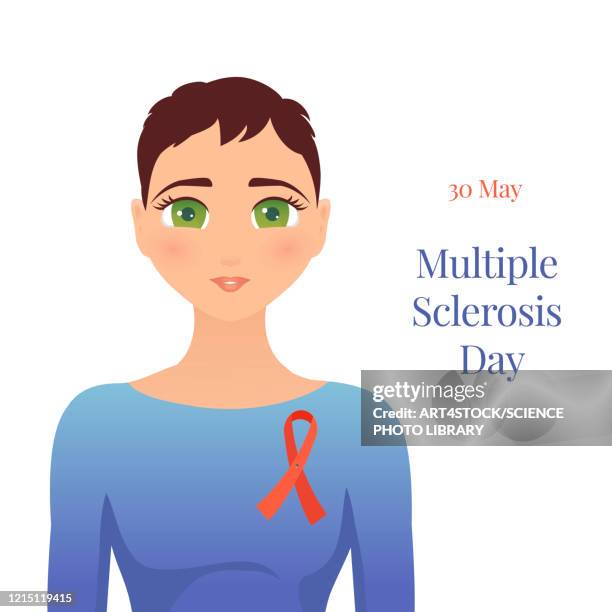 ilustrações, clipart, desenhos animados e ícones de multiple sclerosis awareness, illustration - autoimmune disease