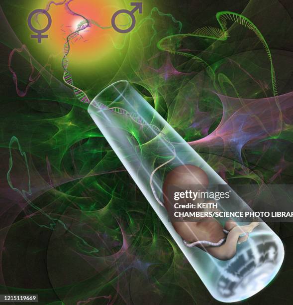 test tube baby, conceptual illustration - genetic modification 幅插畫檔、美工圖案、卡通及圖標