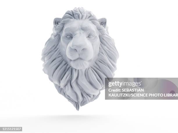 lion sculpture, illustration - lion head graphic stock illustrations