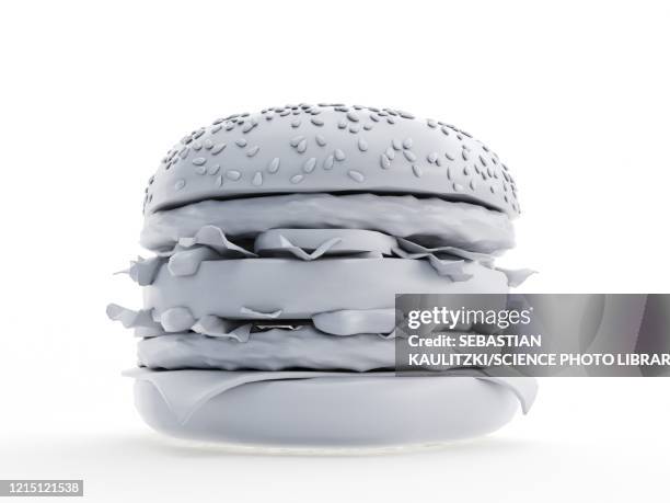 burger, illustration - bearbeitungstechnik stock-grafiken, -clipart, -cartoons und -symbole