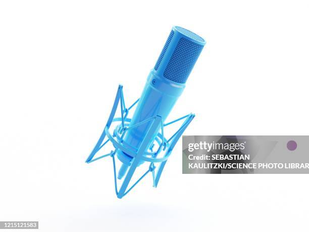 microphone, illustration - podcasting stock illustrations