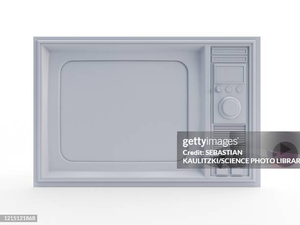 retro television, illustration - three dimensional tv stock illustrations