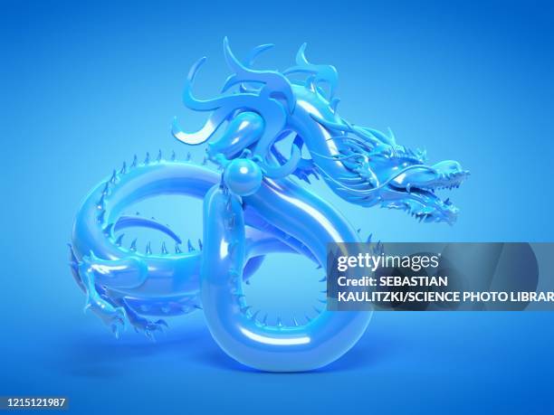 asian dragon statue, illustration - statue stock illustrations