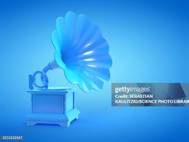 ilustrações de stock, clip art, desenhos animados e ícones de gramophone, illustration - música acústica
