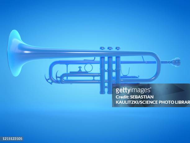 ilustrações de stock, clip art, desenhos animados e ícones de trumpet, illustration - trompete