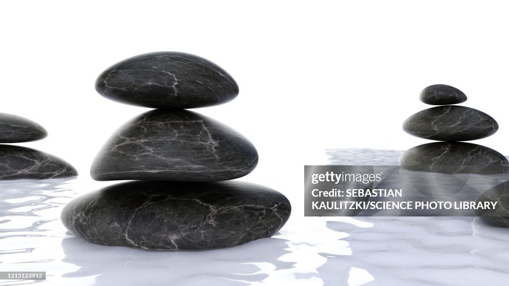 Floating Stones Illustration High-Res Vector Graphic - Getty Images