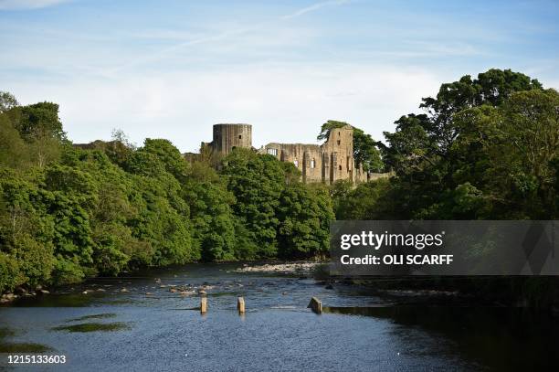 The River Tees is pictured at Barnard Castle, less than 30 miles southwest of Durham, north east England, on May 25 a popular tourist village that...