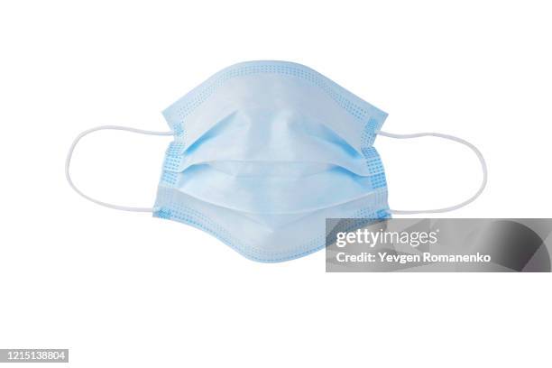 surgical mask isolated on white background - máscara quirúrgica fotografías e imágenes de stock