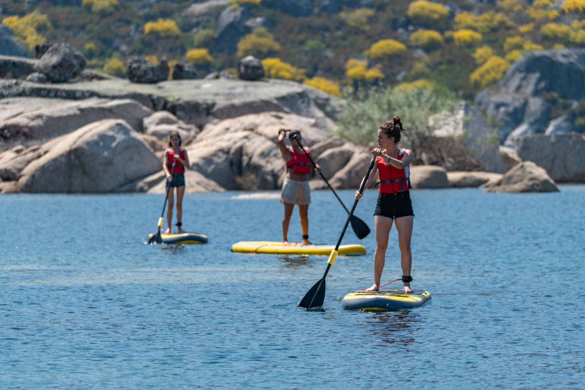 paddleboarding