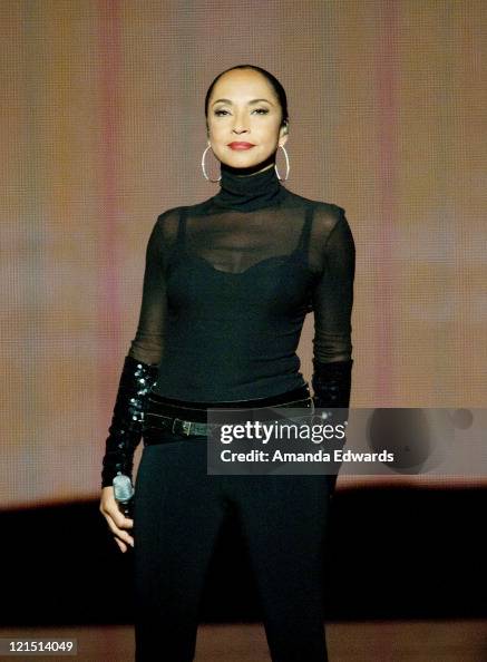 Sharde Singer Singer Sade performs onstage at the Staples Center on August 19, 2011 ...