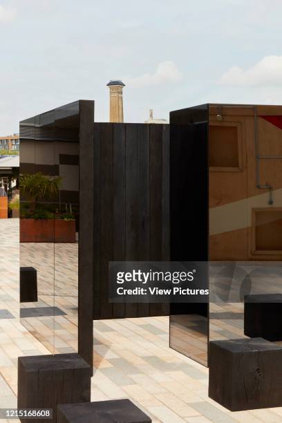 Detail of Kyson Treehouse on display in Circus West Village. Kyson Treehouse at London Festival of Architecture, London, United Kingdom. Architect:...