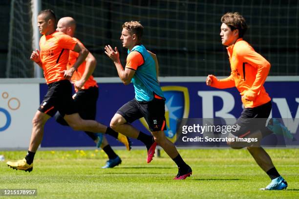 Ibrahim Afellay of PSV, Michal Sadilek of PSV, Ritsu Doan of PSV during the Training PSV at the PSV Campus De Herdgang on May 26, 2020 in Eindhoven...