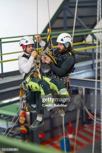 rescue training - rope high rescue stock pictures, royalty-free photos & images