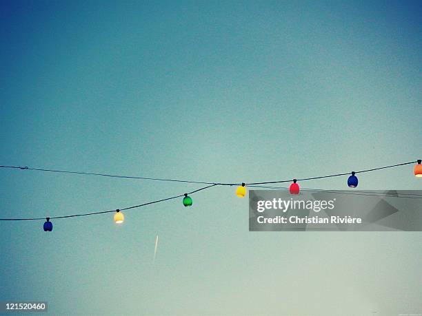 Summer sky during village festival