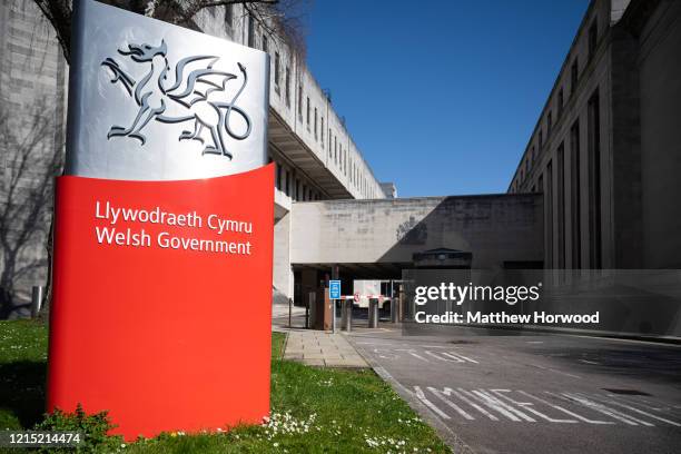 General view of the Welsh Government building in Cathays Park on March 22, 2020 in Cardiff, United Kingdom. The Coronavirus pandemic has spread to...