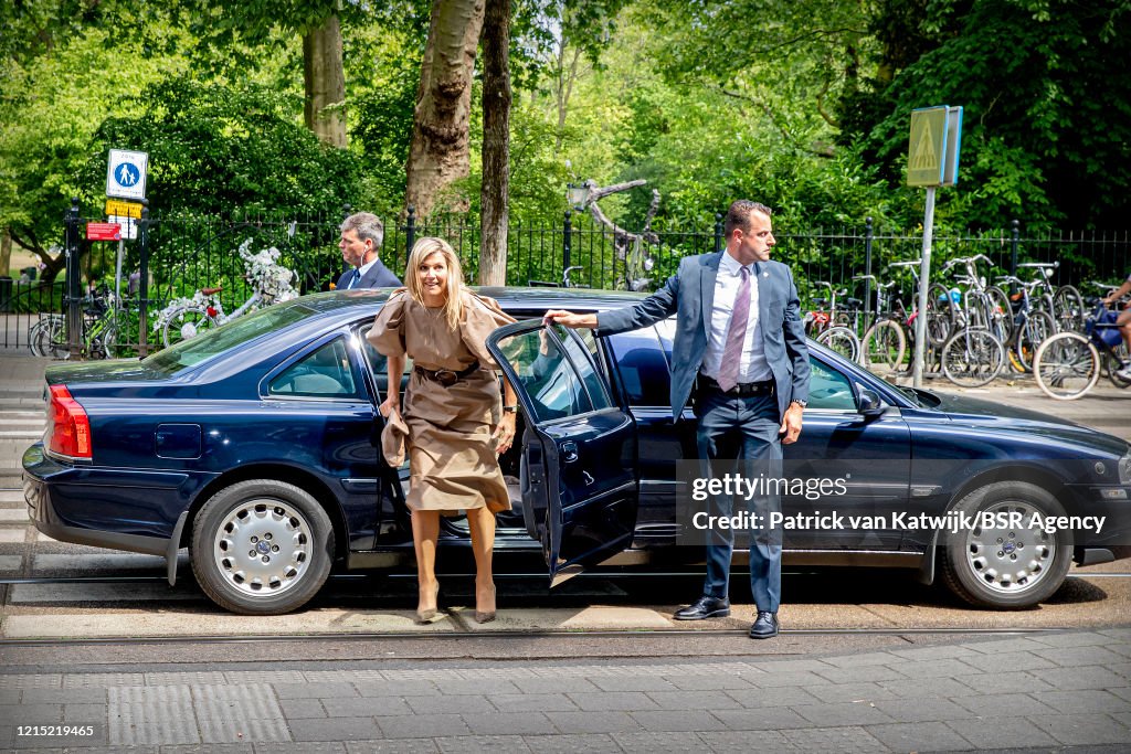 Queen Maxima Visits OLVG Hospital In Amsterdam