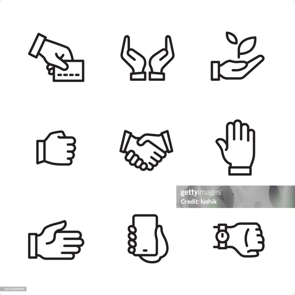 Handzeichen - Single Line Icons
