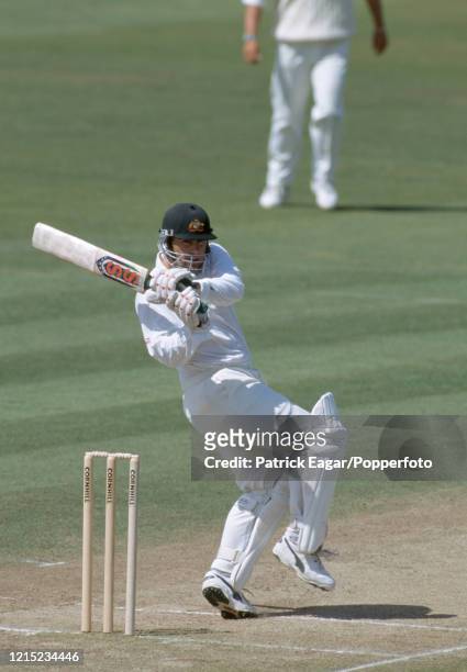 Mark Taylor of Australia batting during his innings of 129 in the 1st Test match between England and Australia at Edgbaston, Birmingham, 7th June...