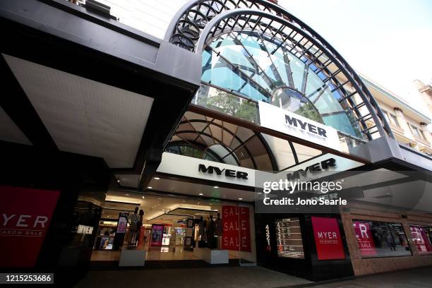 The Myer Center is seen empty on March 28, 2020 in Brisbane, Australia. All international arrivals into Australia from midnight on Saturday will be...