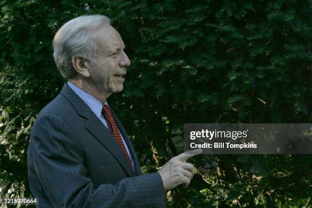 August 8: MANDATORY CREDIT Bill Tompkins/Getty Images Joe Lieberman at his home after losing the Connecticut Democratic Senate race on August 8, 2006...