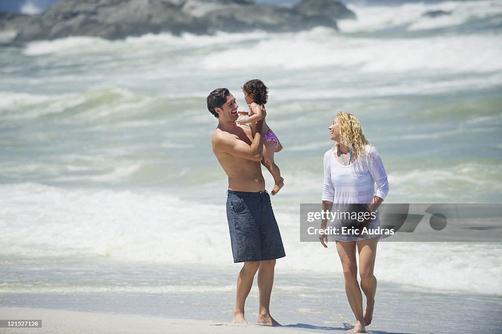 Family on the beach