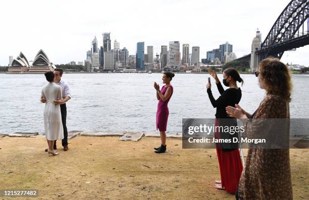 Lara Laas and Daniel Clark are married at Captain Henry Waterhouse Reserve in Kirribilli on March 28, 2020 in Sydney, Australia. Weddings are now...