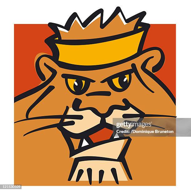 leo astrological sign, illustration - projection face stock illustrations