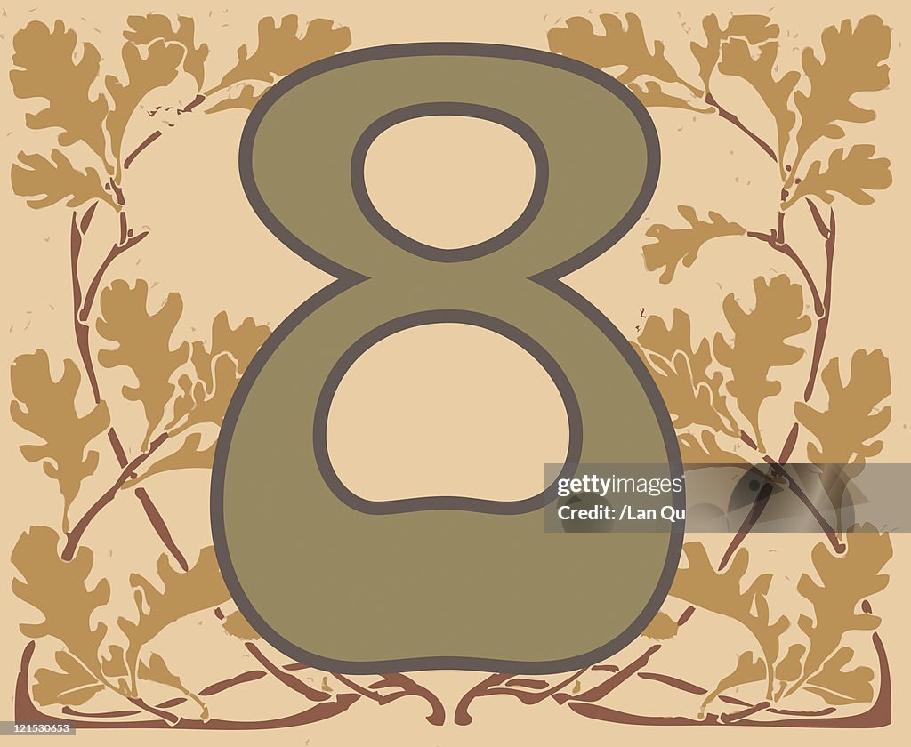 Number 8 Variations Number 8 With Floral Pattern High-Res Vector Graphic - Getty Images