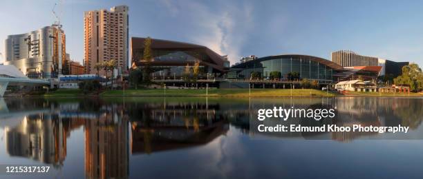adelaide riverbank across the torrens river (high resolution) - adelaide city stock pictures, royalty-free photos & images