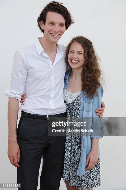 Sabin Tambrea and Paula Beer attend the photocall for the Ludwig II movie at Castle Hof on August 20, 2011 in Hof near Vienna, Austria. 125 years...