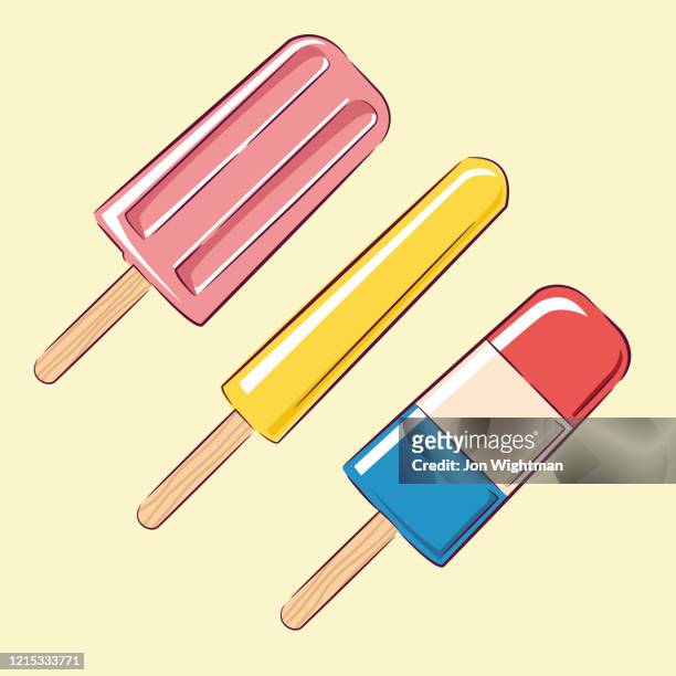 cute popsicle - flavored ice stock-grafiken, -clipart, -cartoons und -symbole