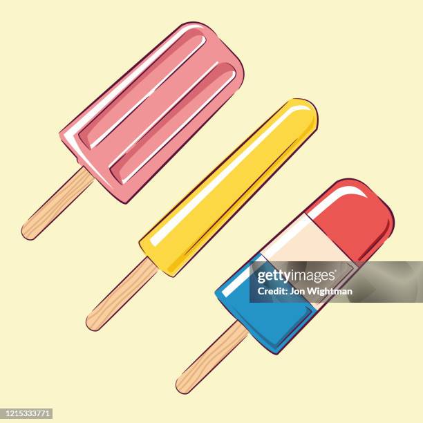 ilustraciones, imágenes clip art, dibujos animados e iconos de stock de paleta bonita - flavored ice