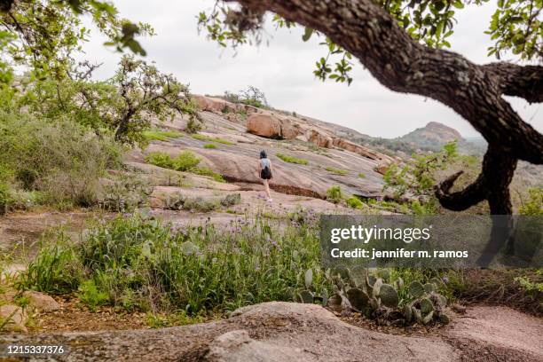 enchanted rock state natural area texas - fredericksburg texas stock-fotos und bilder