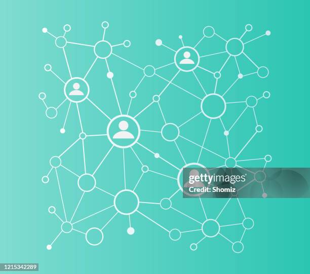 internet and network connection concept - process automation abstract stock illustrations