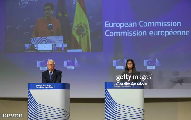 High Representative of the European Union for Foreign Affairs and Security Policy, Josep Borrell holds a press conference with UN High Commissioner...