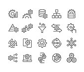 Data Processing Icons - Classic Line Series