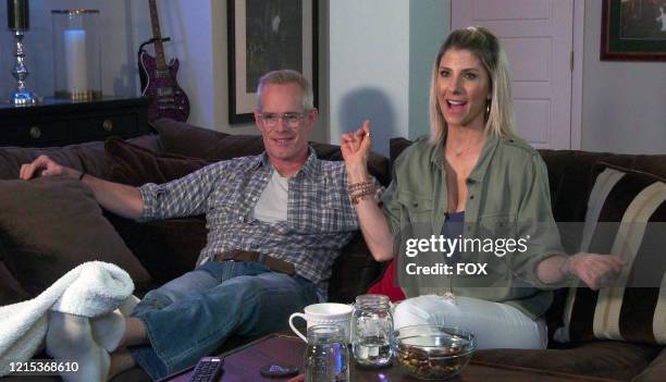 Joe Buck and Michelle Beisner-Buck in the Nobody Puts Celebrity in the Corner" episode of CELEBRITY WATCH PARTY airing Thursday, May 14 on FOX.