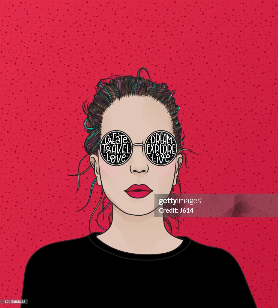 Girl with sunglasses
