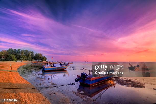 sunset in penang malaysia - penang state stock pictures, royalty-free photos & images