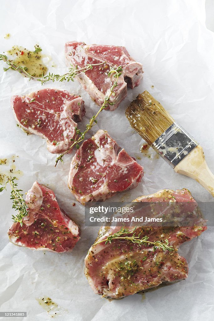 Lamb Loin Chops With Brush