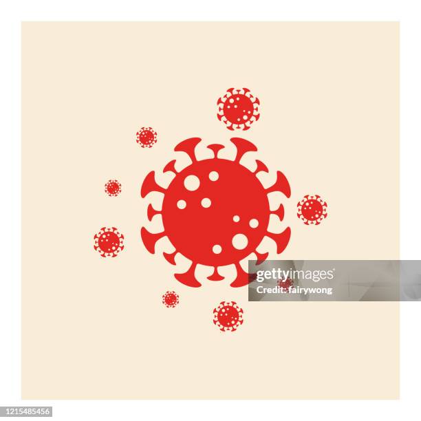 coronavirus bacteria virus cell icons - bacillus-subtilis stock illustrations