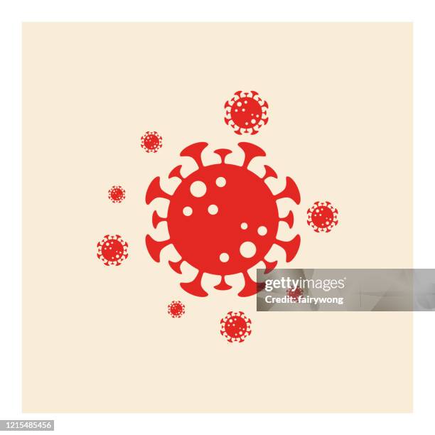 冠狀病毒細菌病毒細胞圖示 - biohazardous substance 幅插畫檔、美工圖案、卡通及圖標