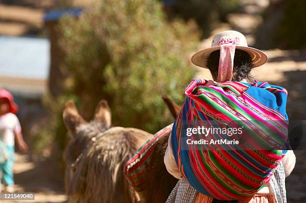 frau aus bolivien - bolivia stock-fotos und bilder